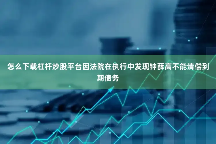 怎么下载杠杆炒股平台因法院在执行中发现钟薛高不能清偿到期债务